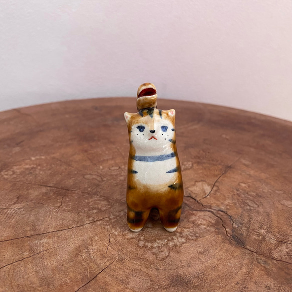 へびねこのミー#14(しっぽまきまき)【干支】【巳年】【置物】 1枚目の画像