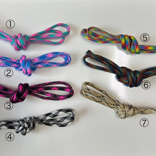1m 手芸用 7芯 パラコード ポリエステル コード 柄 ①〜④ ひも