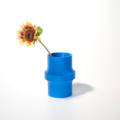 フラワーベース Bambu ブルー 3Dプリンター カラフル 一輪挿し・花瓶