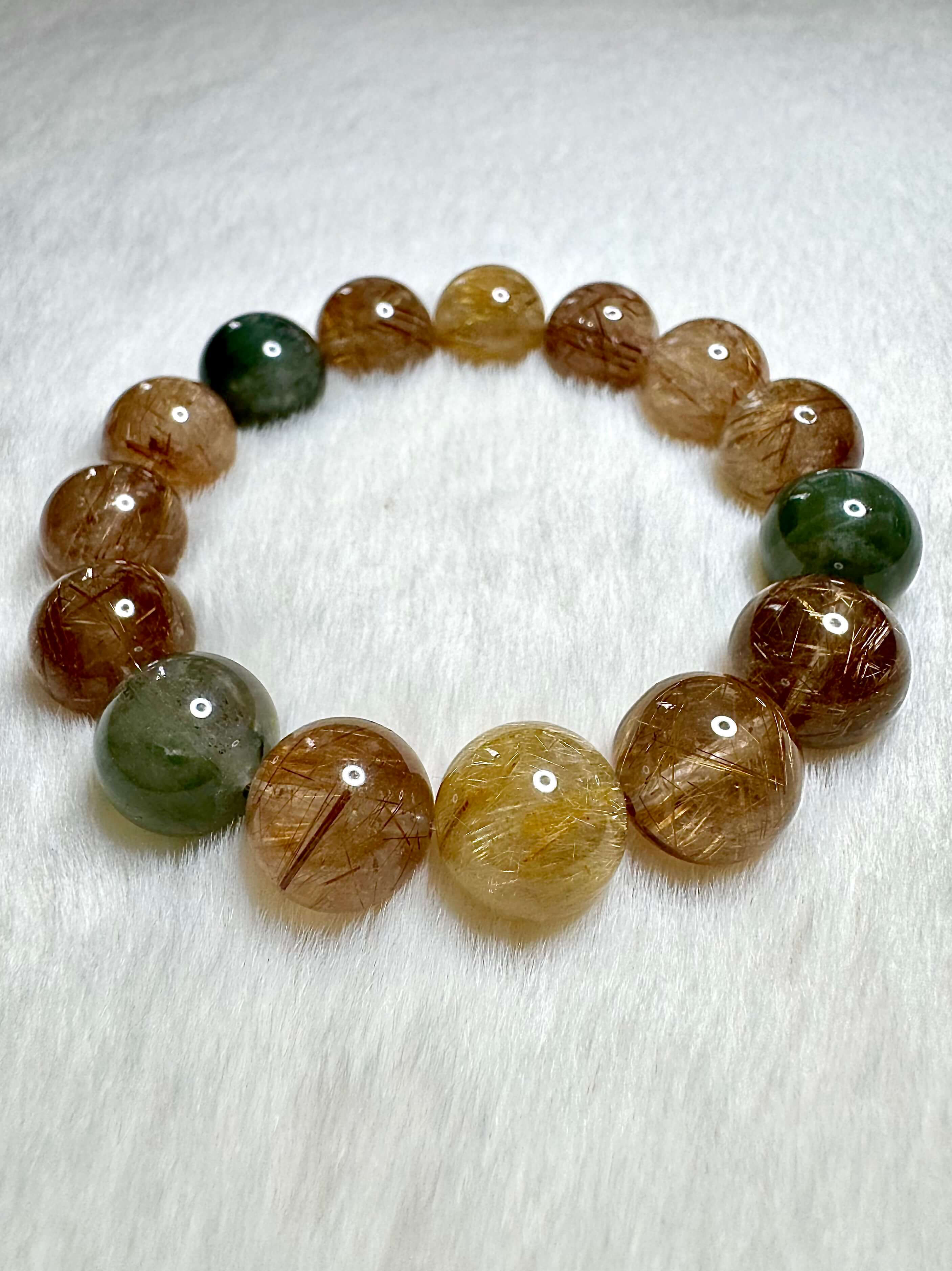 天然石ブレスレット・「愛」「繁栄」「癒し」・カラールチルクォーツ