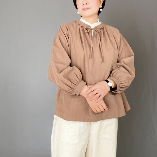 菫(*^^*)スモック風ブラウス 2WAYサッカースモックブラウス（2002429405） | GROVE