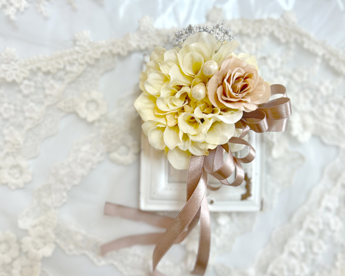 結婚式＊卒業＊入学式＊新作コサージュ＊薔薇とダリアのコサージュに 