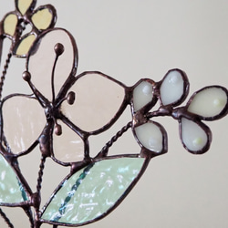 花束つき♪ステンドグラスの一輪挿し（イエロー） 6枚目の画像