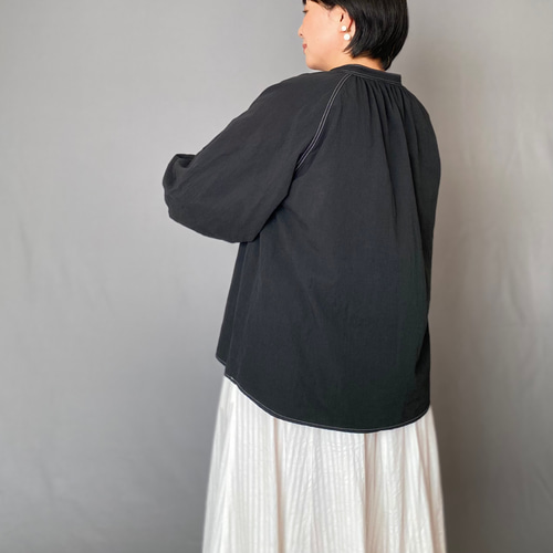 ARTS&SCIENCE アルパカリネン バルーントップス グレー ARTS&SCIENCE アルパカリネン バルーントップス グレー コットン
