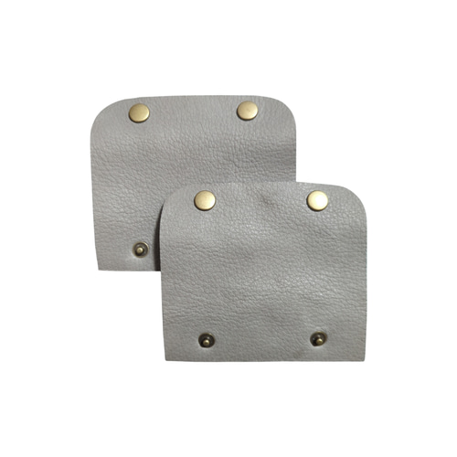 ☆エルベ ハンドルカバー グレ☆ 本革持ち手カバーグレーレザーハンドルカバー持ち手強化汚れ防止に！LL