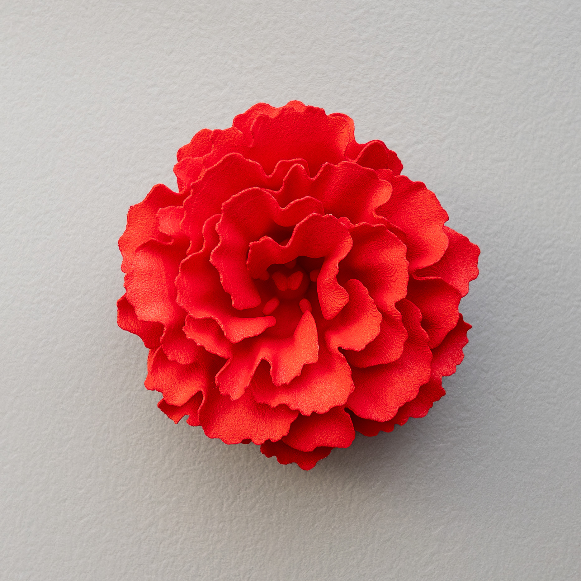 リシアンサス　ブローチ　赤