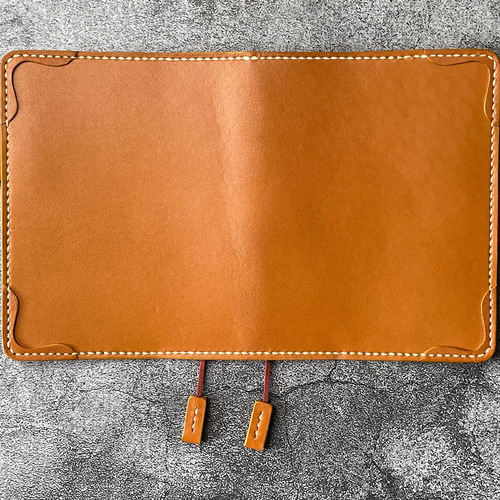 手縫キャメル糸】ミドリ MDノート（文庫方眼罫）用キャメル色着せ替え