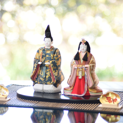 【送料込】真鍮タイプ HINA人形 ひな人形 お雛様 雛祭り 雛人形【陽光雛】 小判台飾り ひな人形・雛飾り 有松人形工房