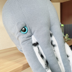 おねむのタコくんJr.【キルトグレー×ミントグリーン】 ぬいぐるみ