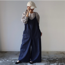 サロペット❤️ワイドオールインワン❤️ハンドメイド♡ドールチャーム オーバーオールセット（サロペット＋Tシャツ＋チャーム