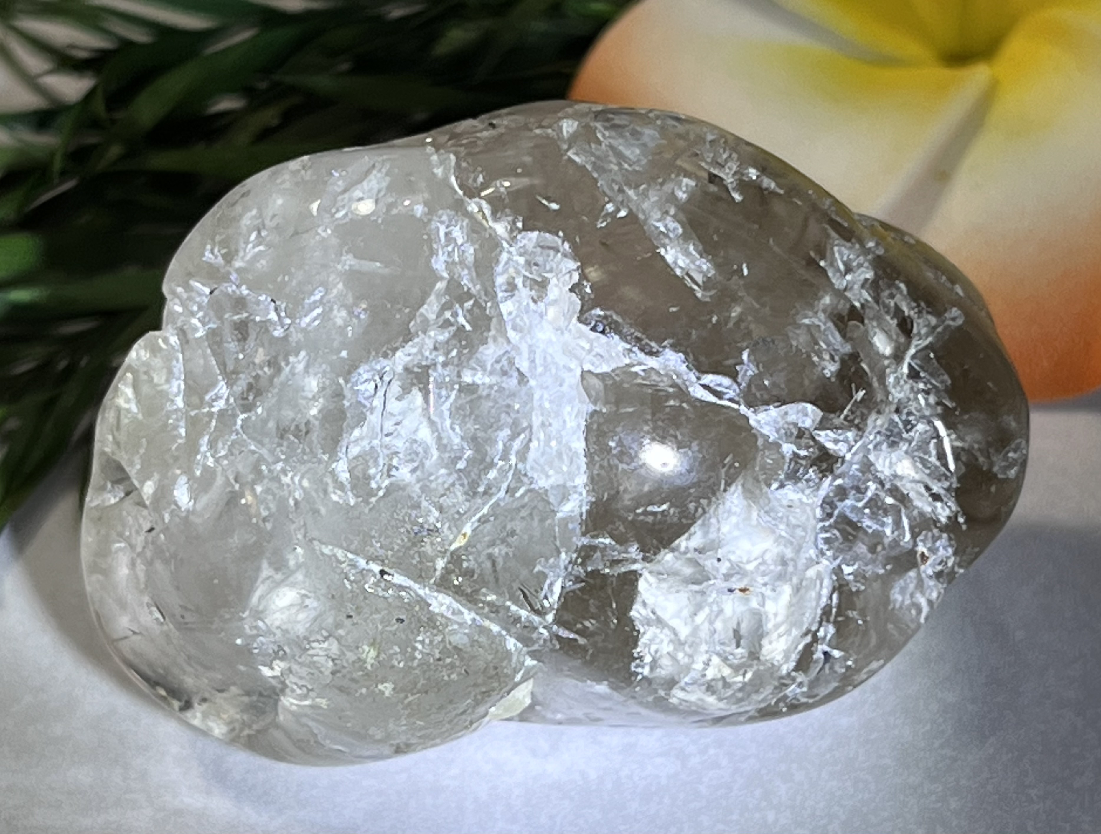 天使のギフト✨　レインボー　スモーキー エレスチャル クォーツ 骸骨水晶　原石