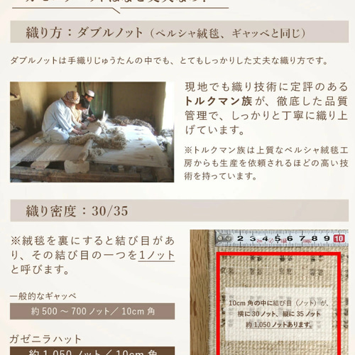 冬は暖かく夏は涼しい 天然ラグ 無染めのウール ガゼニラハット