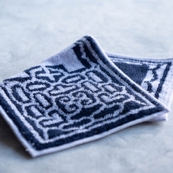 アイヌ文様×今治タオル ハンカチ 【関根真紀 デザイン】 ハンカチ