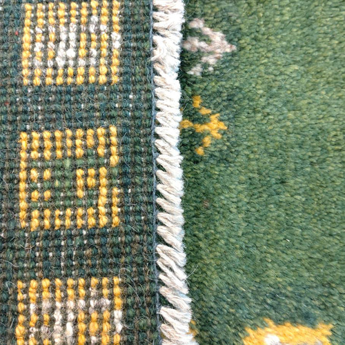 ペルシャ　ギャッベ　ミニランナー　113×45　ライトブラウン　山　生命の木 ペルシャ ギャッベ ミニランナー 116x40cm 緑色 タイル 生命の木