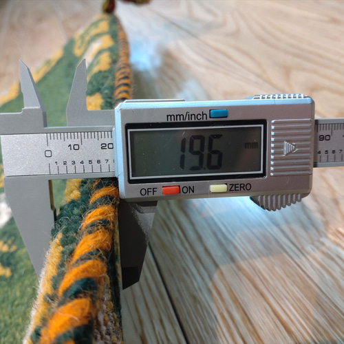 ペルシャ ギャッベ ミニランナー 116x40cm 緑色 タイル 生命の木