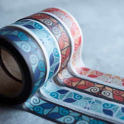 アイヌ文様 マスキングテープ 【関根真紀 デザイン】 3枚目の画像