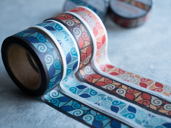 アイヌ文様 マスキングテープ 【関根真紀 デザイン】 2枚目の画像