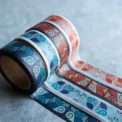 アイヌ文様 マスキングテープ 【関根真紀 デザイン】 1枚目の画像