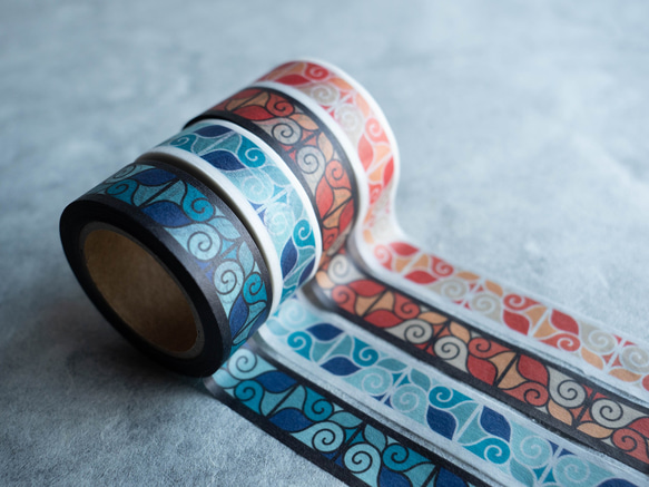 アイヌ文様 マスキングテープ 【関根真紀 デザイン】 1枚目の画像