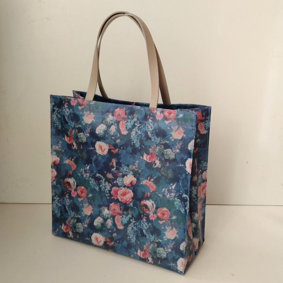 ★専用★リバティ生地使用【エコバッグ】ハンドメイド ハムステッドサマー リバティ ハムステッド・サマー 〉ラミネート・紙袋型トート
