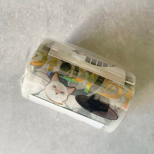 海外作家 猫影相随 マスキングテープ PET コラージュ素材 装飾 海外