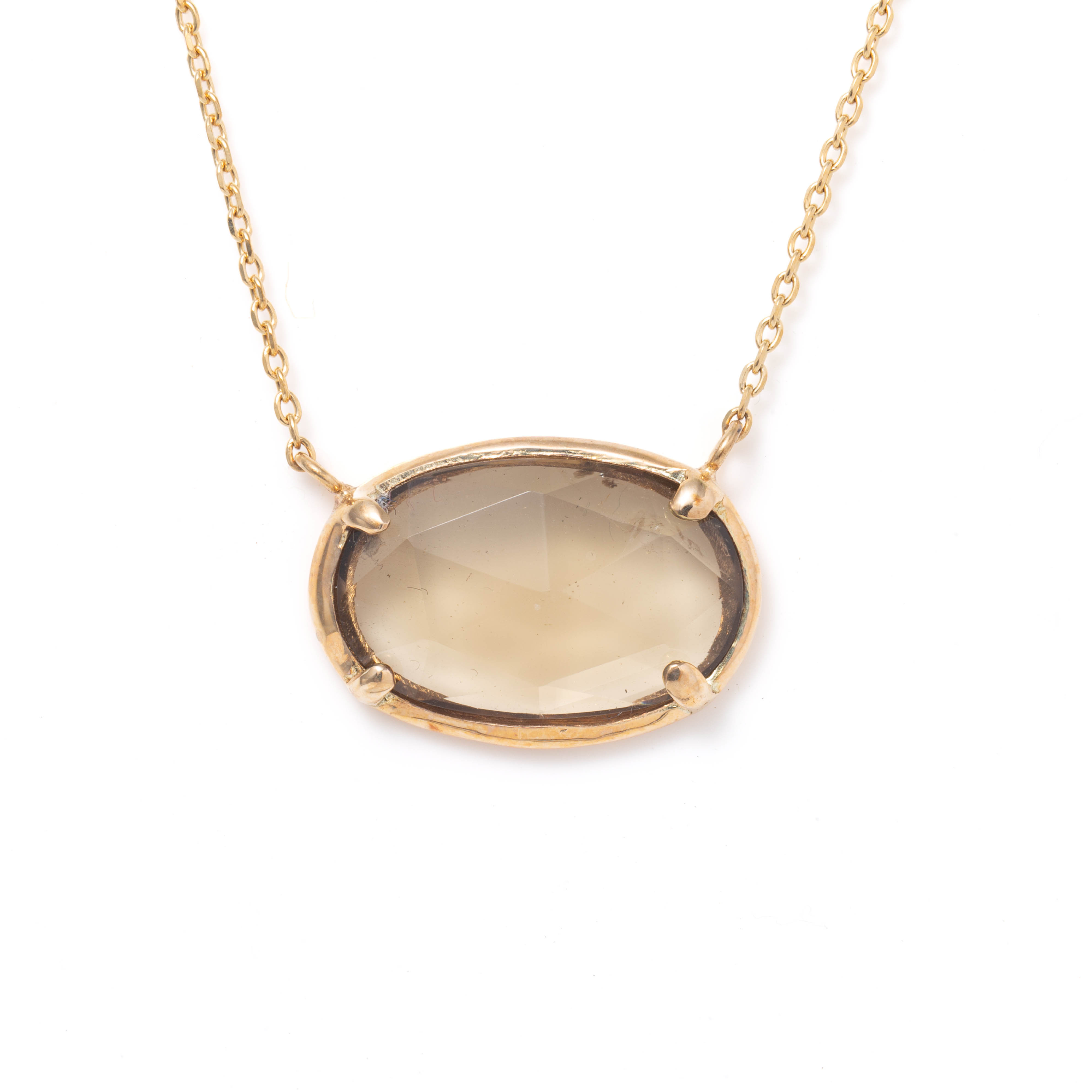 【ローズカットシリーズ】ブラウントルマリンネックレス