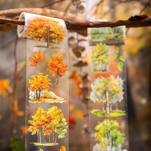 木と林シリーズ 6種セット マスキングテープ PET コラージュ素材 PET