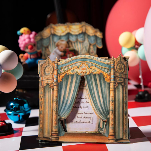 コラージュ素材 ハードカード ステッカー シール オペラ 舞台 6種 60枚