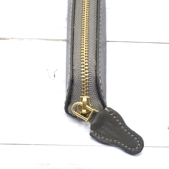 9色展開　1,2本ざしのスリムなペンケース 高級イタンリアンレザー　文字入れ 11枚目の画像