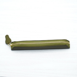 9色展開　1,2本ざしのスリムなペンケース 高級イタンリアンレザー　文字入れ 15枚目の画像