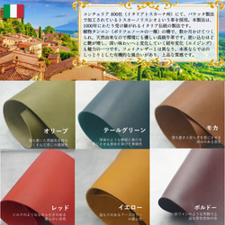 9色展開　1,2本ざしのスリムなペンケース 高級イタンリアンレザー　文字入れ 17枚目の画像