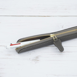 9色展開　1,2本ざしのスリムなペンケース 高級イタンリアンレザー　文字入れ 10枚目の画像