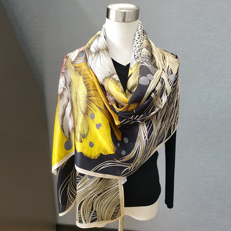 大判シルクスカーフ0078