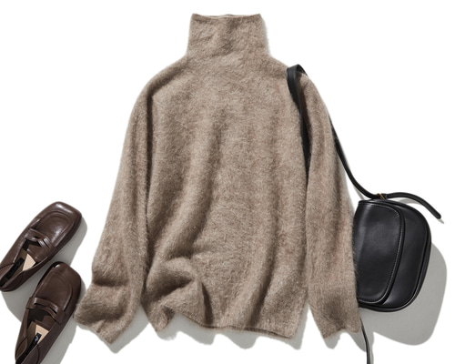 毛足感のある上質な素材で大人のおしゃれさをプラス カシミヤ100