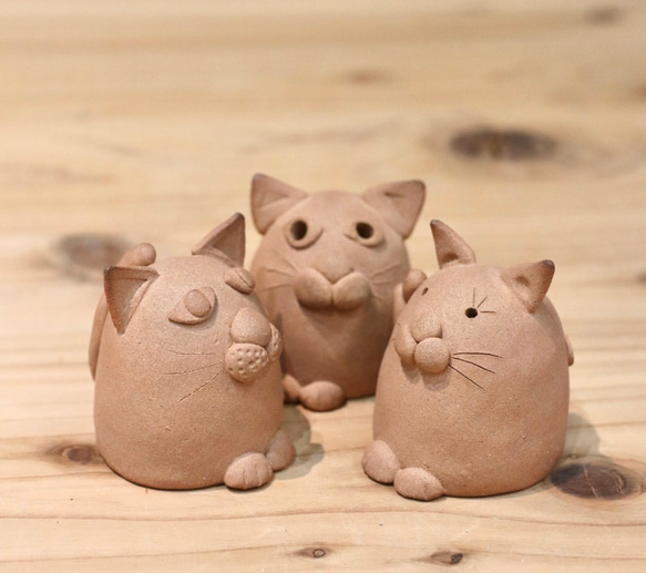 猫とハムスターの埴輪 猫とハムスターの埴輪