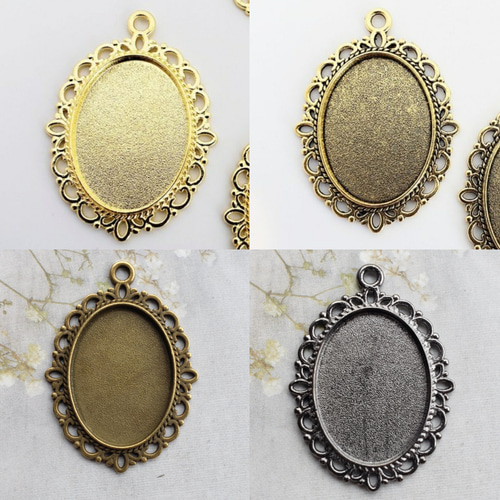 8個 ミール皿 楕円 オーバル トレイ セッティング レジン チャーム