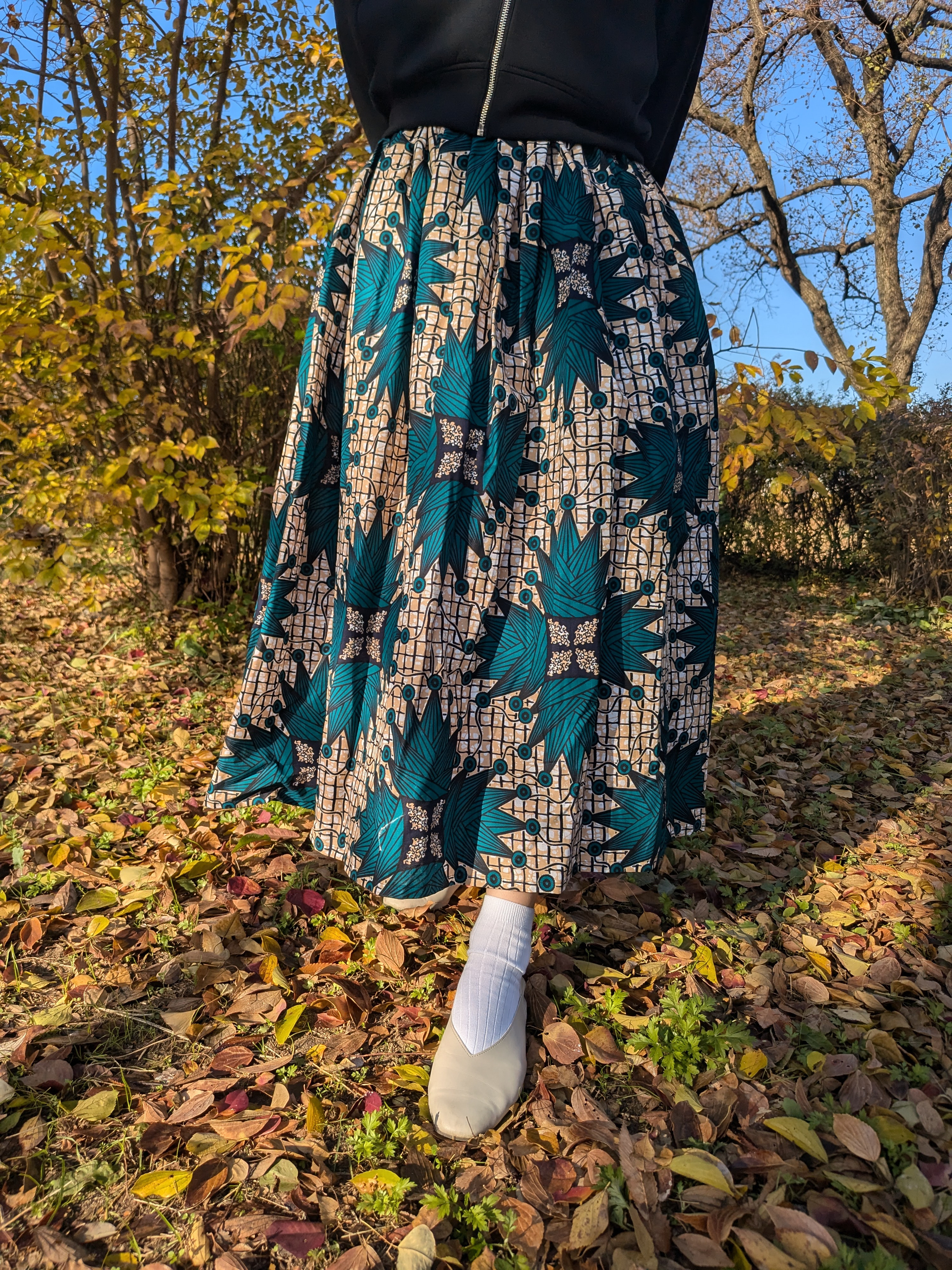 アフリカンスカート　キテンゲ　カンガ