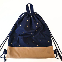 【オーダー品】　巾着袋　体操服袋　お着替え袋　星　スター　ストライプ オーダー品】 巾着袋 体操服袋 お着替え袋 星 スター ストライプ