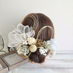 【masa】ブーケ2点 ブーケ ブートニア付 ドライフラワー＊一点物~シルバーデージー 小花