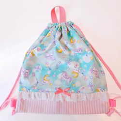 現品セール】体操着袋 体操服袋 巾着 《ゆめかわ ユニコーン くま