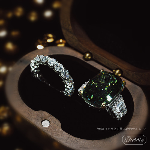 極上の輝き】高炭素ダイヤモンド フルエタニティリング 重ね付けリング