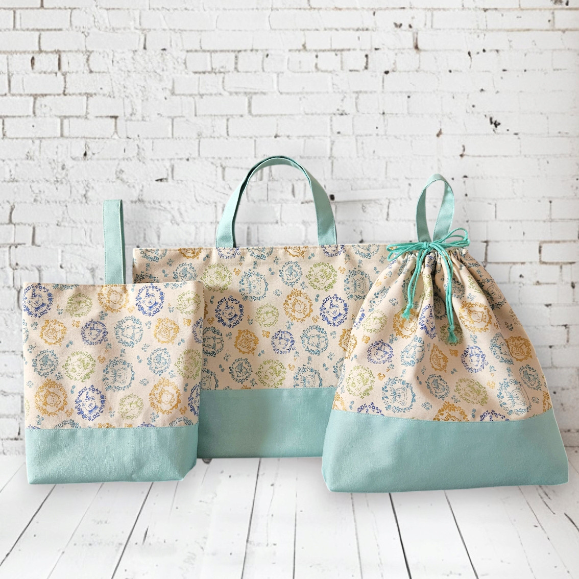 【 即納 】入園入学3点セット〈レッスンバッグ〉〈女の子〉〈男の子〉〈動物〉