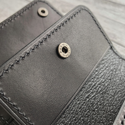 Horweenシェルコードバン×サドルレザー 三つ折りミニウォレット 総手縫 Horweenシェルコードバン×サドルレザー 三つ折りミニウォレット