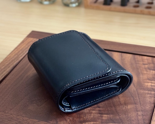 受注製作 Horweenシェルコードバン×ワイルドサドル ブラック 総手縫い