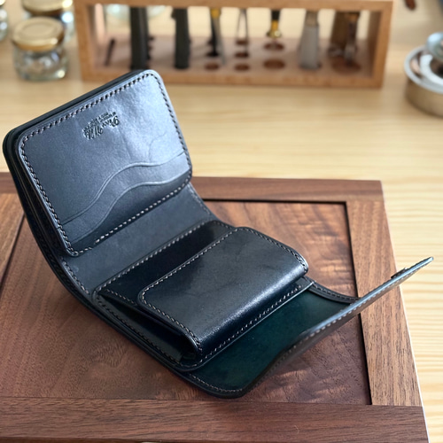 受注製作 Horweenシェルコードバン×ワイルドサドル ブラック 総手縫い
