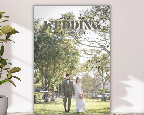 ウェルカムボード④】海外雑誌風⌇結婚式⌇wedding ウェルカムボード