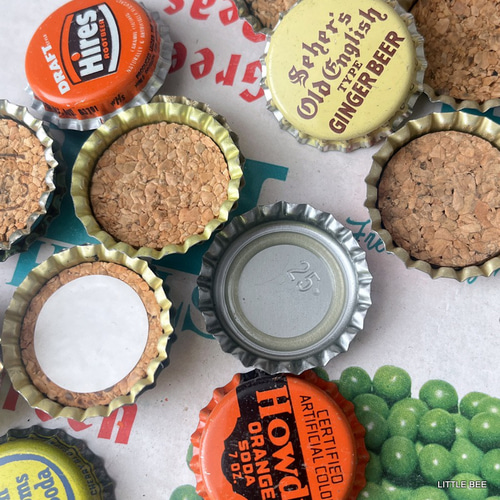 アメリカ　ボトルキャップ　ベルト　ビンテージ VTG Soda Pop Bottle Top Bottle Cap Buckle Belt Little Earth