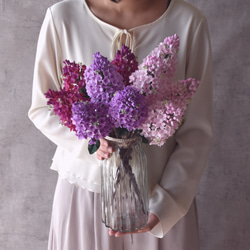 ◇粘土のお花◇ラッキー♡ライラック ミックス R1129 アートフラワー