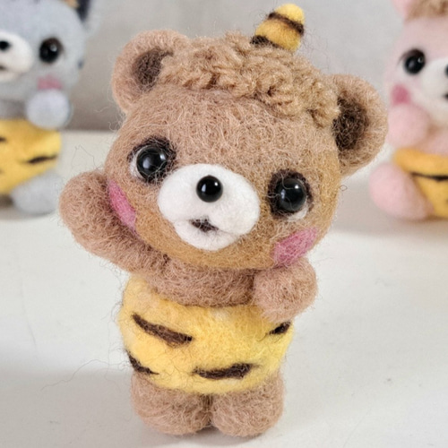節分☆鬼さん集合～③ クマ鬼 羊毛フェルト 羊毛フェルト