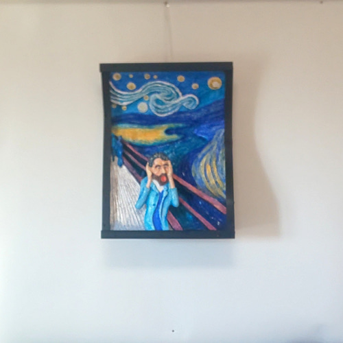 立体絵画の「ゴッホの叫び」（クレイ絵画） 絵画 山川善作 通販